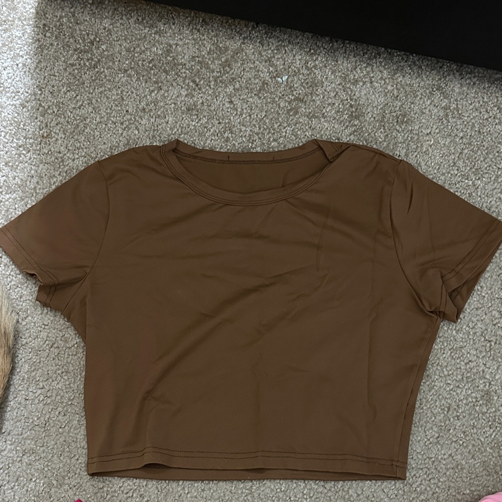 Brown Women's Crop Top